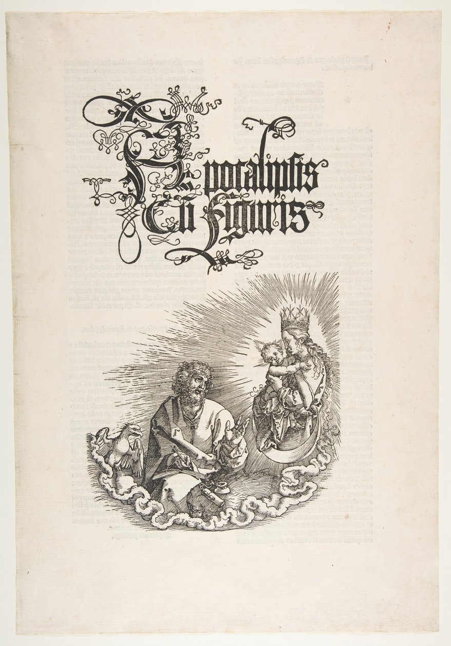 De Maagd Verschijnt aan Sint Jan, uit De Apocalyps. door Albrecht Dürer
