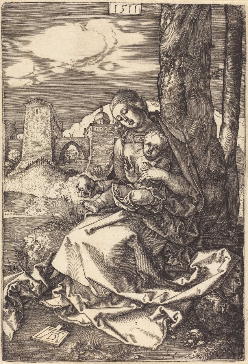De Maagd met het Kind en de peer door Albrecht Dürer