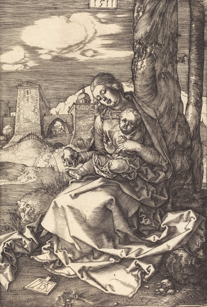 De Maagd en het Kind met de Peer, 1511 door Albrecht Dürer