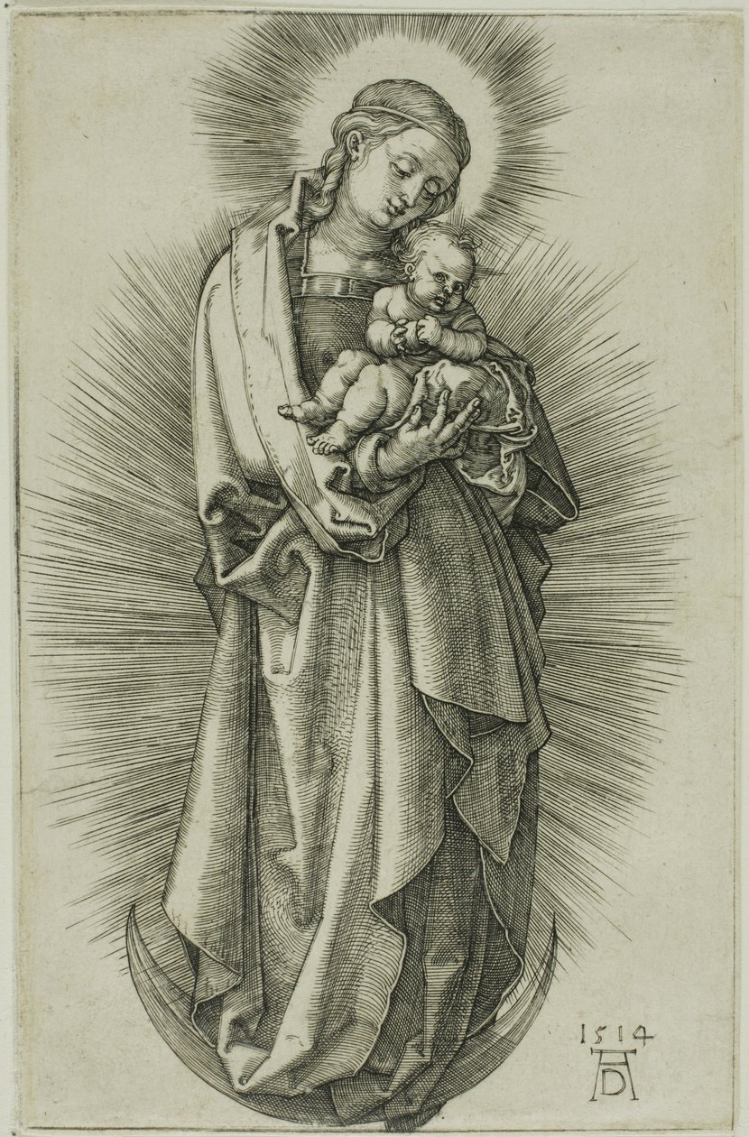 De Maagd op de Halve Maan met een Diadeem door Albrecht Dürer
