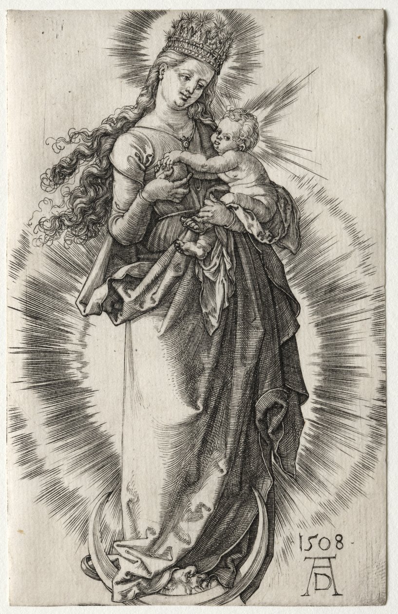 De maagd met een sterrenkroon door Albrecht Dürer