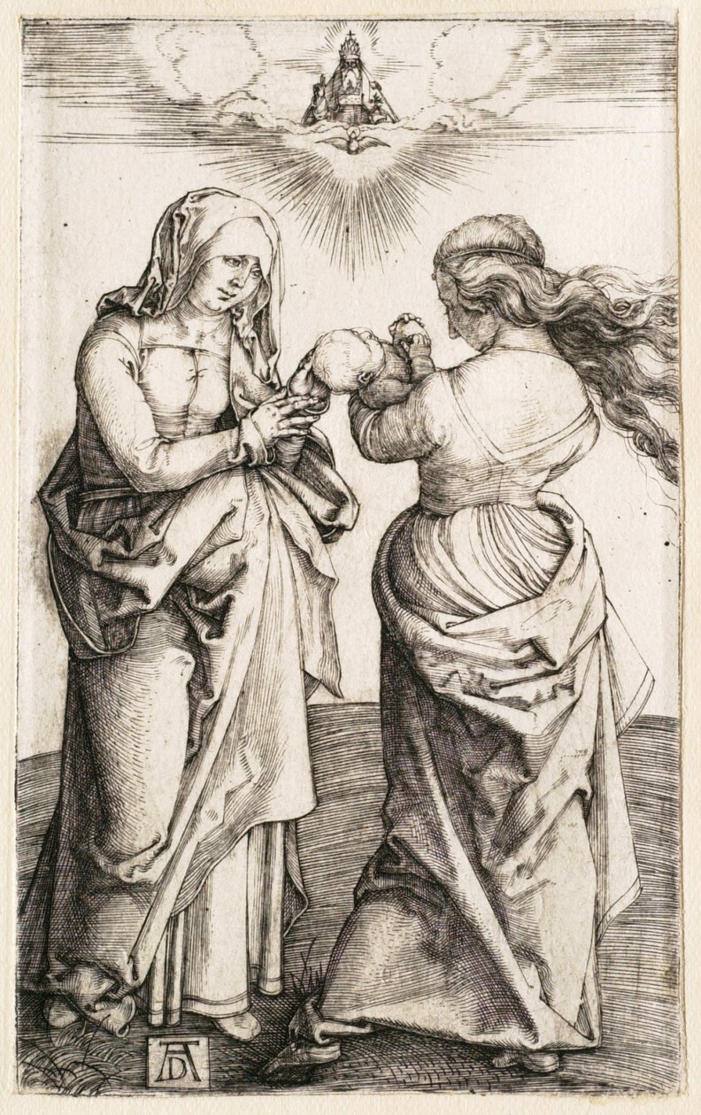 De Maagd met het Christuskind en de heilige Anna door Albrecht Dürer