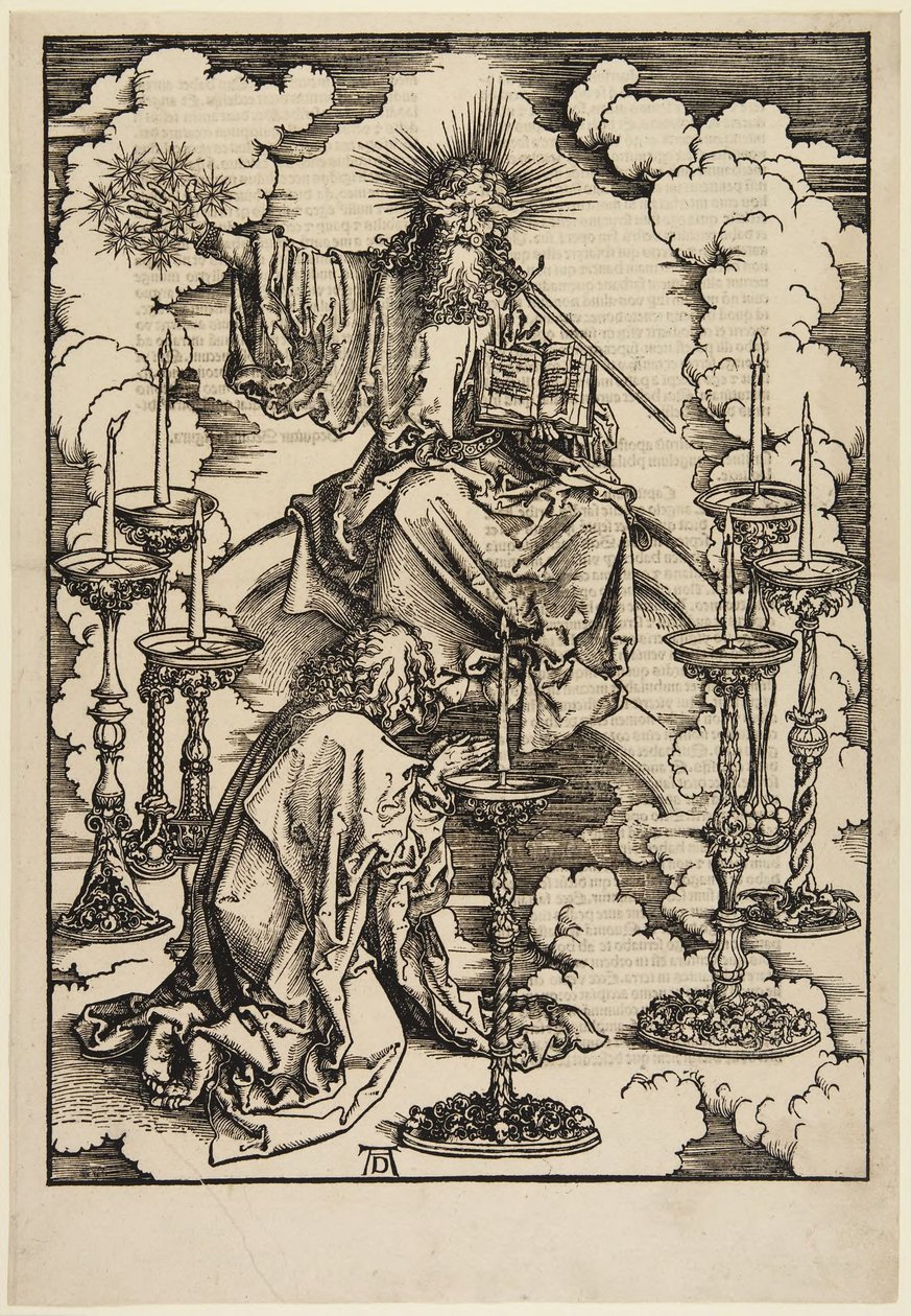 Het visioen van de zeven kandelaars door Albrecht Dürer