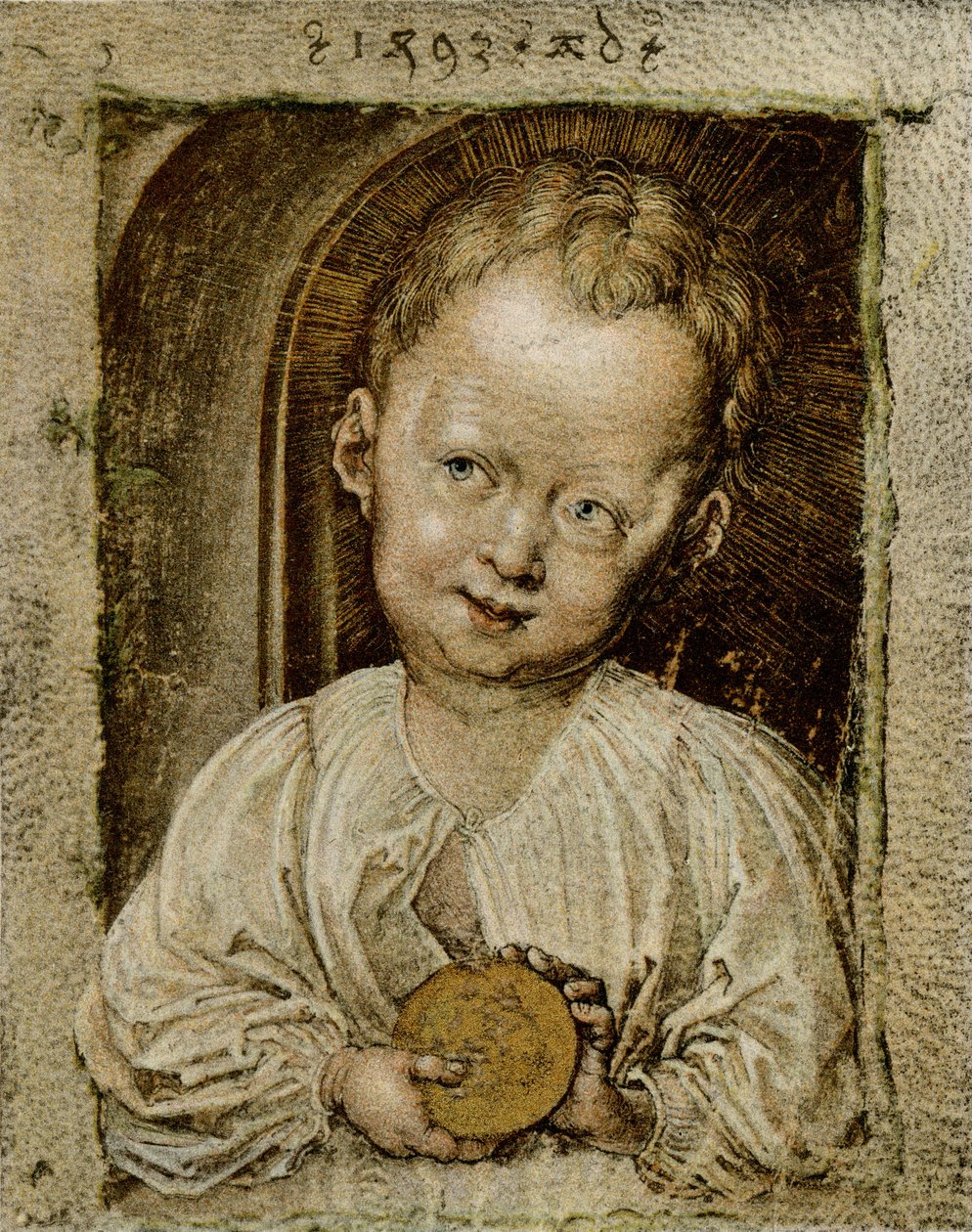 De jongen Jezus als Redder door Albrecht Dürer
