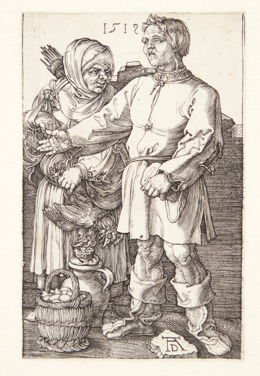 De boer en zijn vrouw op de markt door Albrecht Dürer