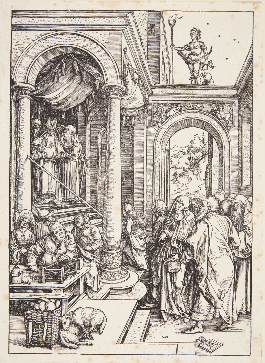 De presentatie van de Maagd in de tempel door Albrecht Dürer
