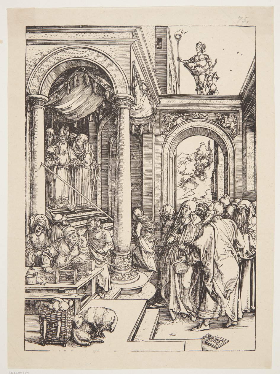 De presentatie van de Maagd in de tempel door Albrecht Dürer