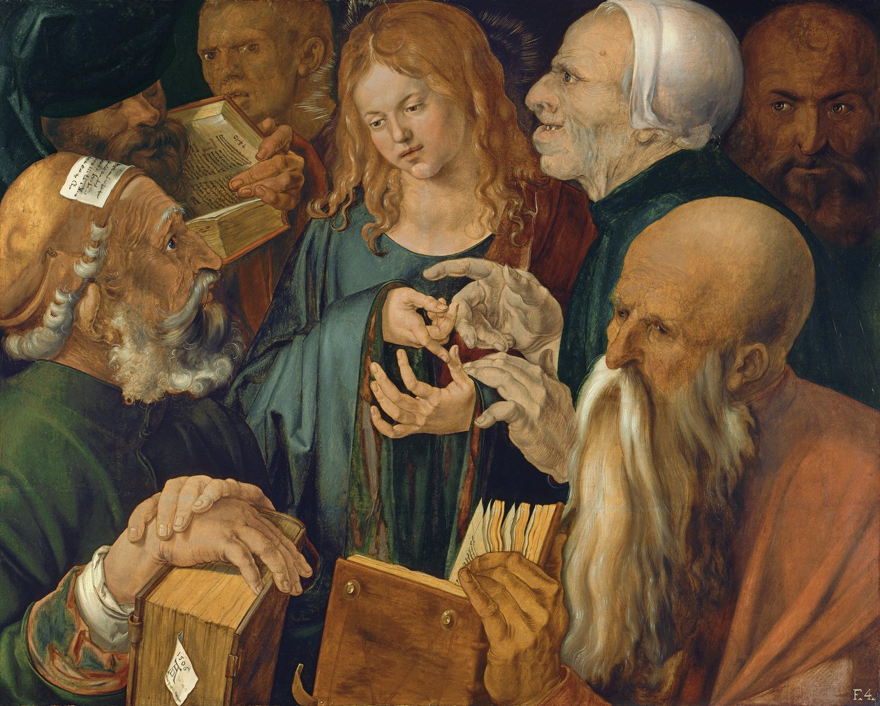 De twaalfjarige Jezus onder de schriftgeleerden door Albrecht Dürer