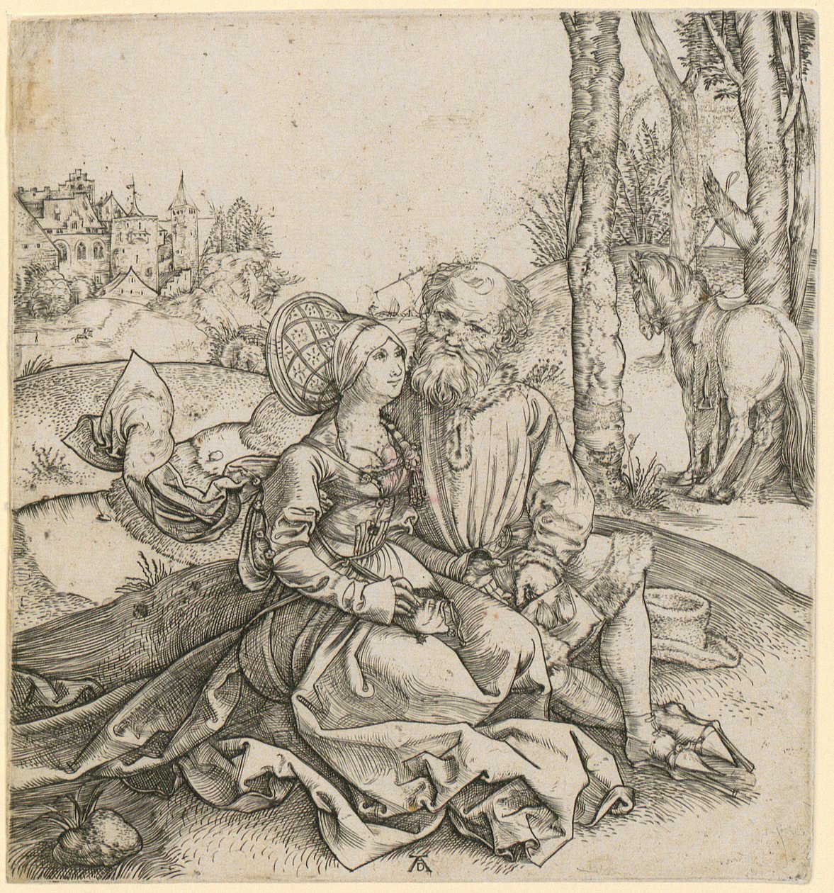 Een ongelijk paar door Albrecht Dürer