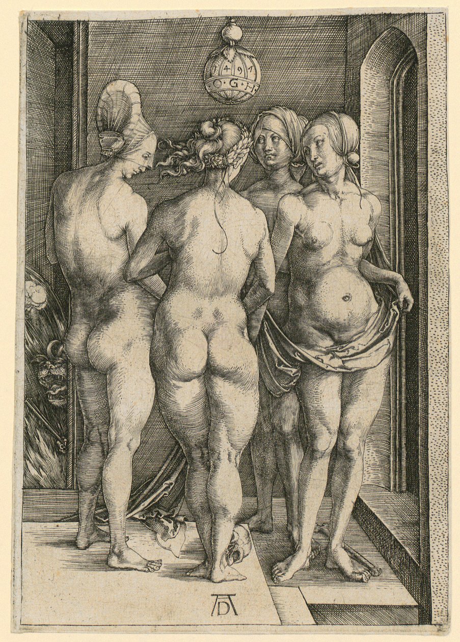 Vier heksen door Albrecht Dürer