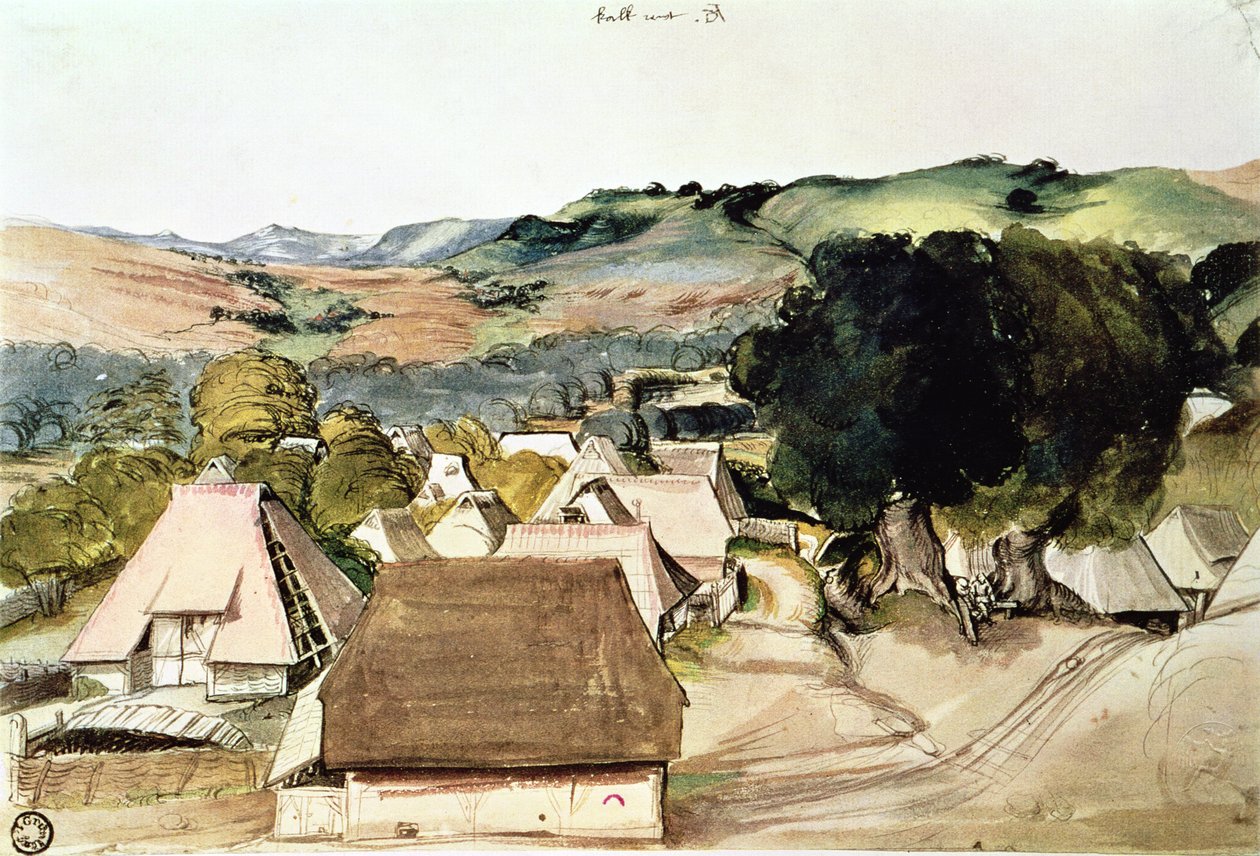 Uitzicht op Kachreuth, nabij Neurenberg, 1511 door Albrecht Dürer