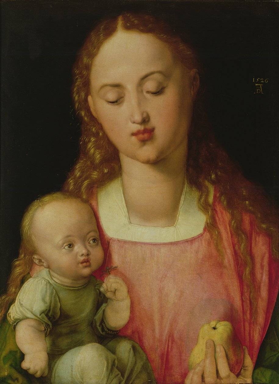 Maagd en Kind, ook bekend als Maagd met de Peer, 1526 door Albrecht Dürer