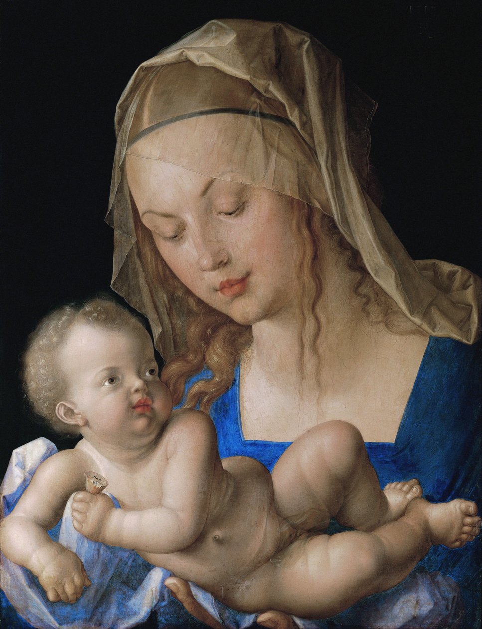 Maagd en kind met een peer door Albrecht Dürer