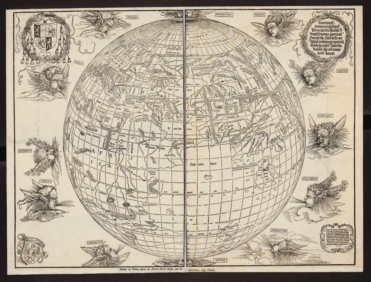 Wereldkaart van Johannes Stabius door Albrecht Dürer