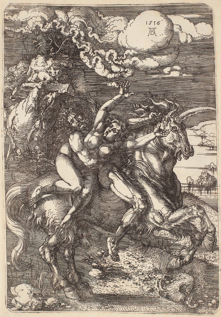 Ontvoering op een Eenhoorn door Albrecht Dürer