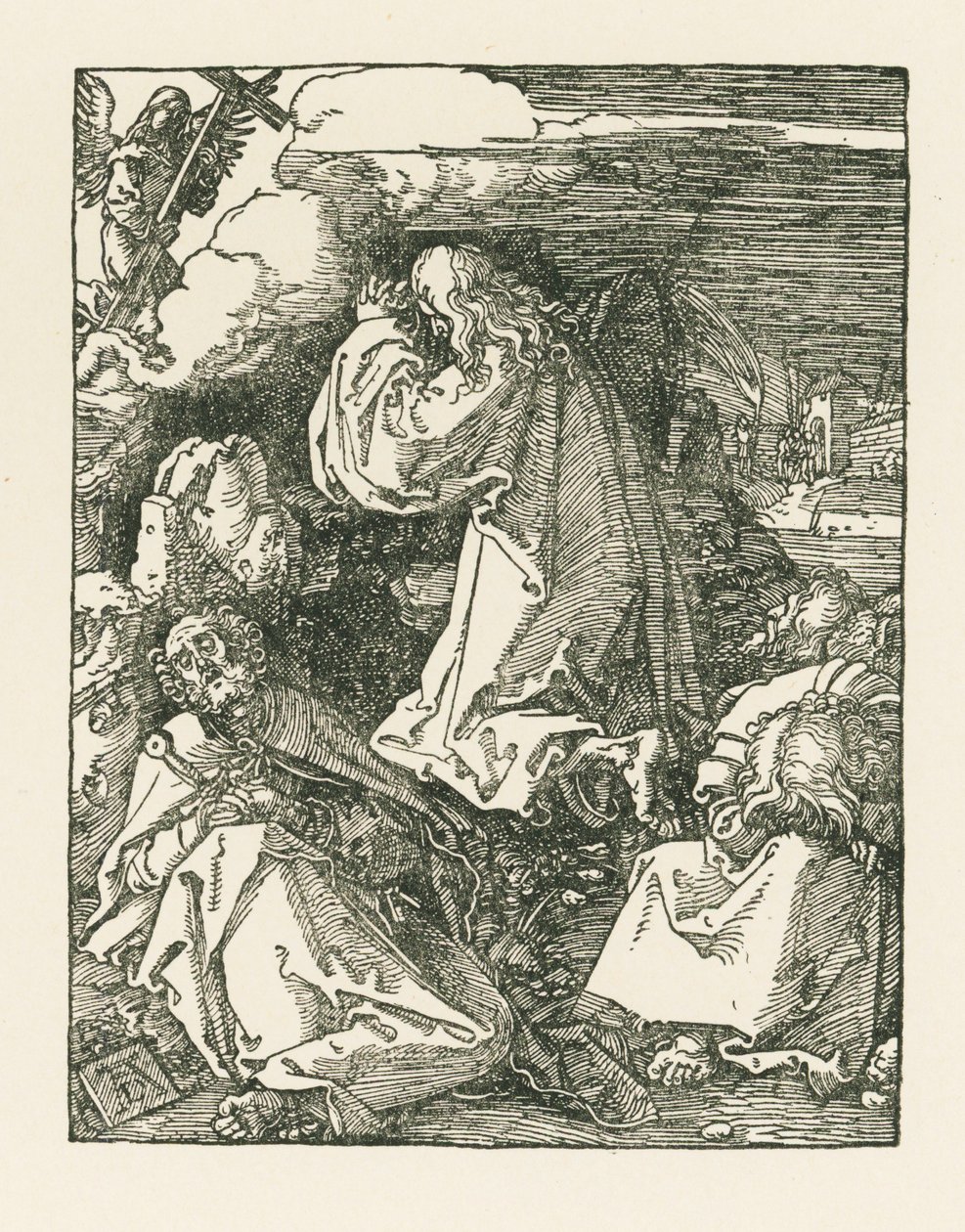 Agonie in de Hof - Christus op de Olijfberg, ca. 1510 (houtsnede) door Albrecht Dürer or Duerer