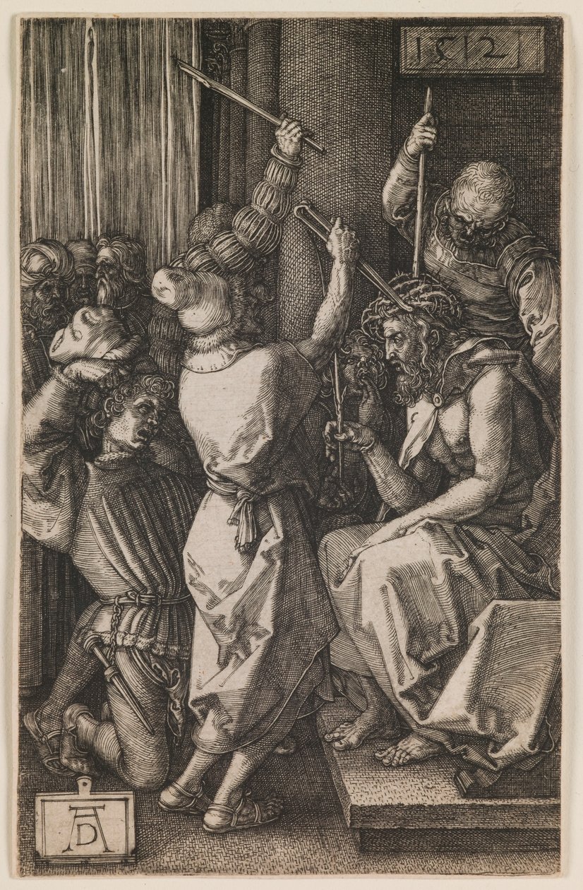 Christus met doornen gekroond, uit de serie "De kleine passie". door Albrecht Dürer or Duerer