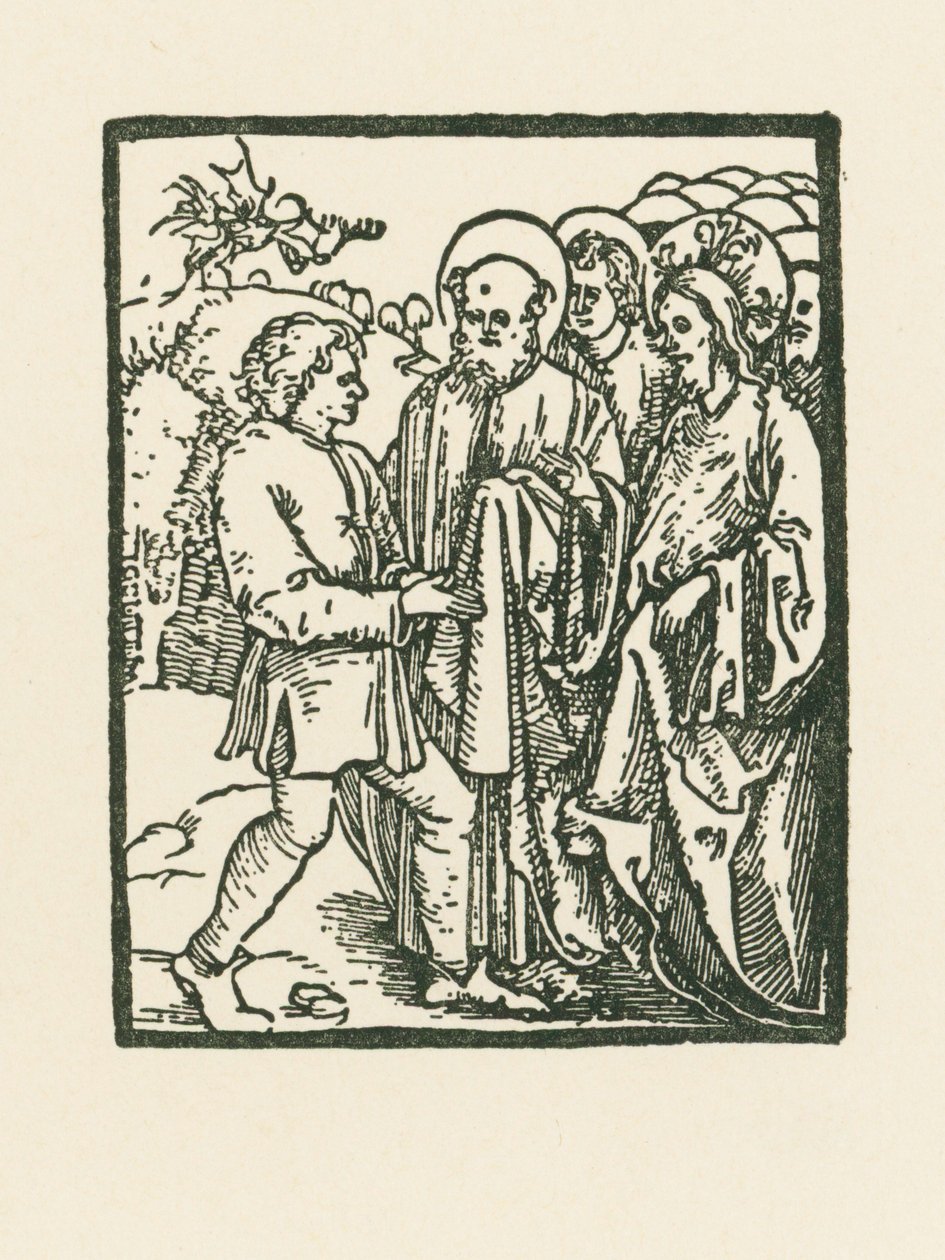 Christus geneest iemand die door de duivel is bezeten door Albrecht Dürer or Duerer