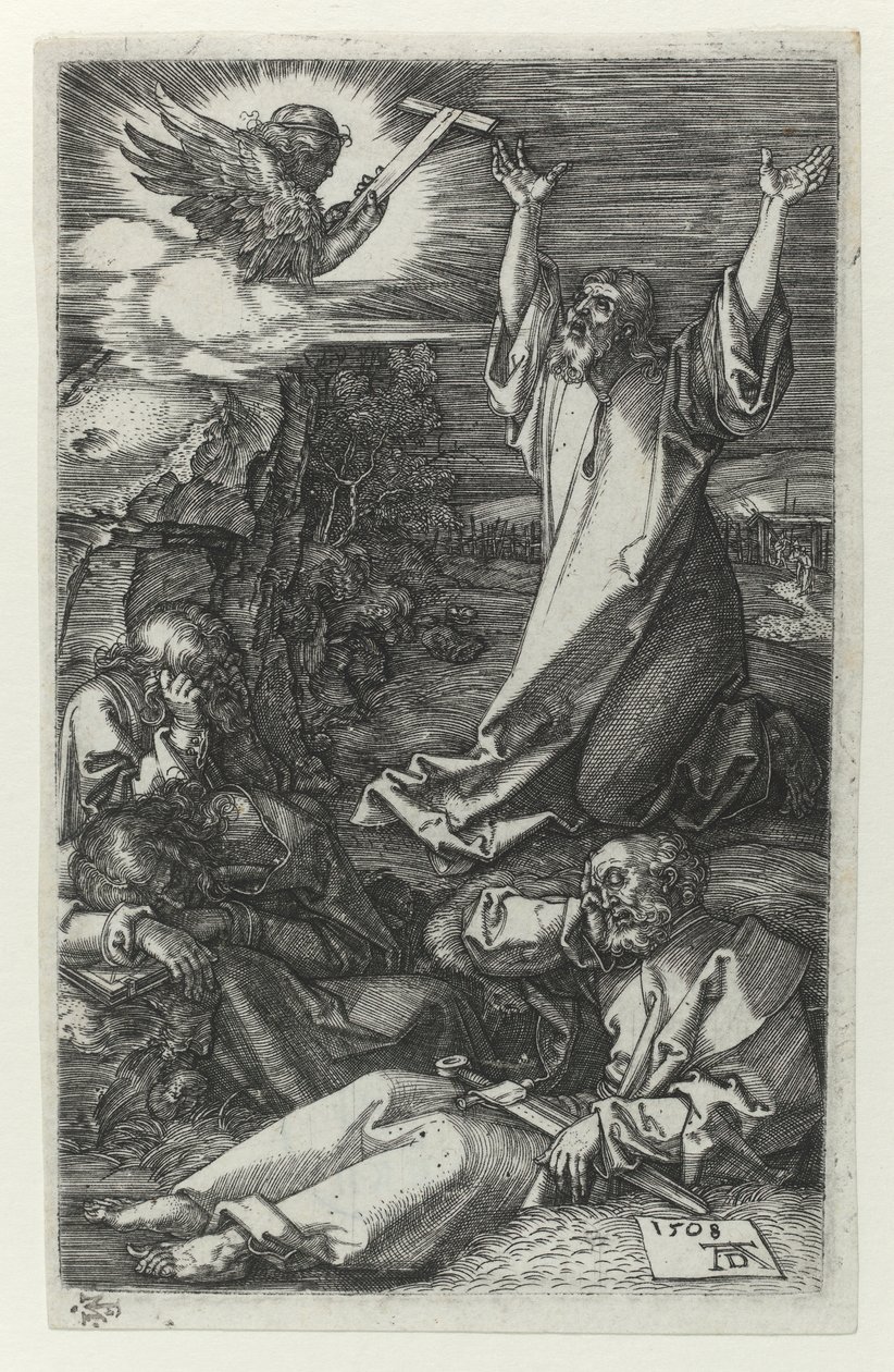 Christus in de tuin van olijfbomen door Albrecht Dürer