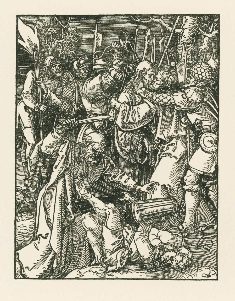 Gevangengenomen Christus, c.1509 (houtsnede) door Albrecht Dürer or Duerer