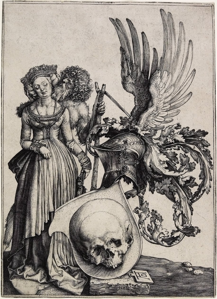 Wapen met een schedel, ca. 1503 door Albrecht Dürer