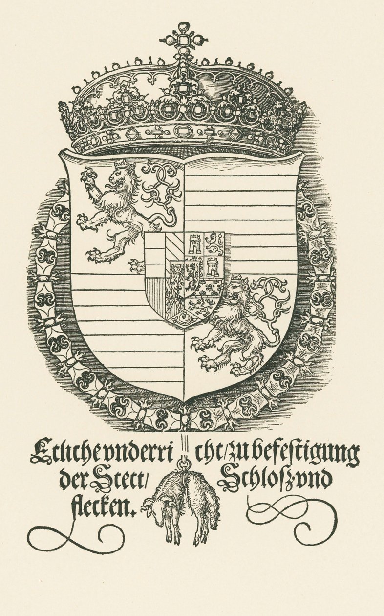 Wapen van Ferdinand I, koning van Bohemen en Hongarije door Albrecht Dürer or Duerer