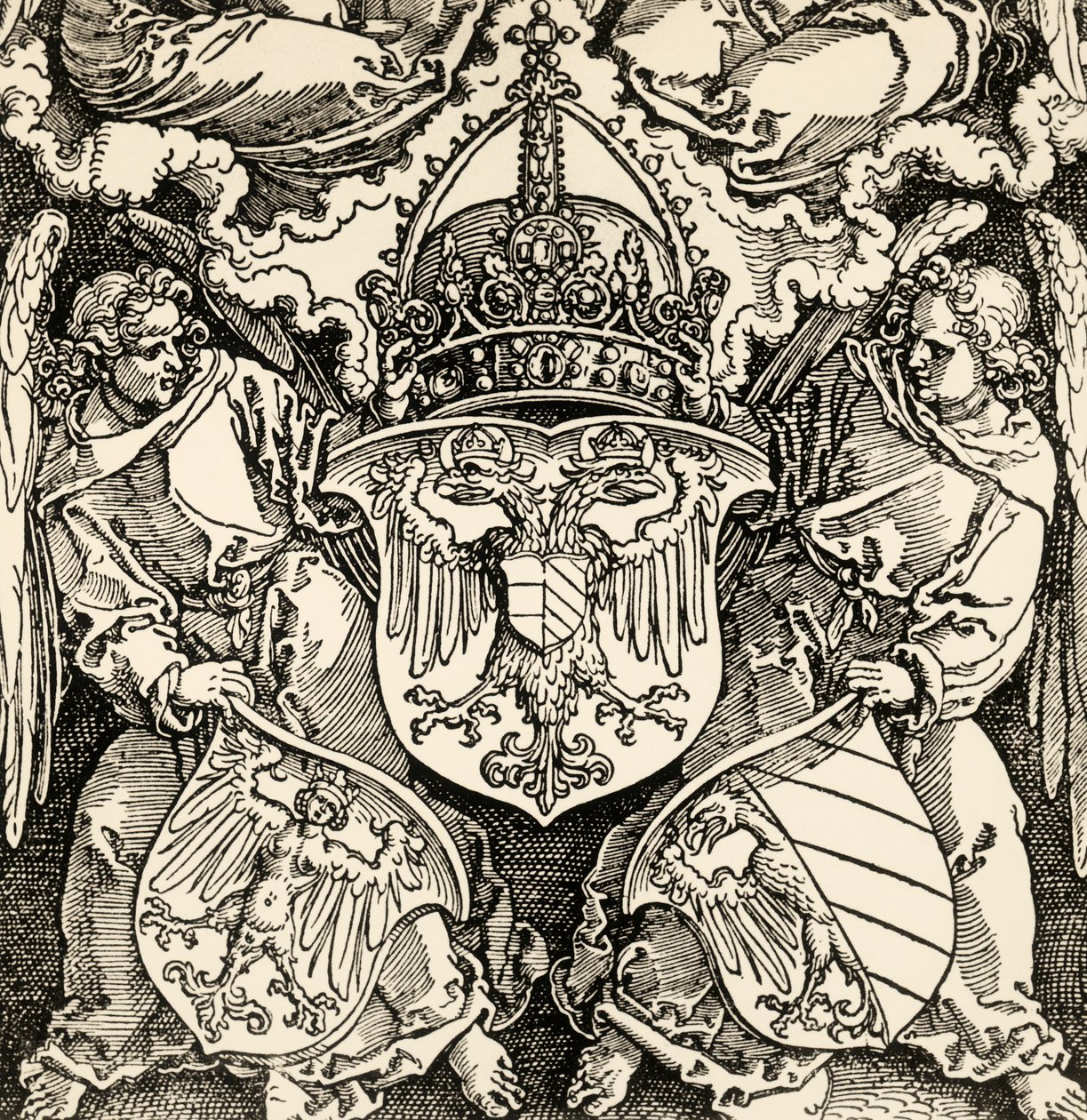 Wapen van het Duitse rijk, gravure door Albrecht Dürer