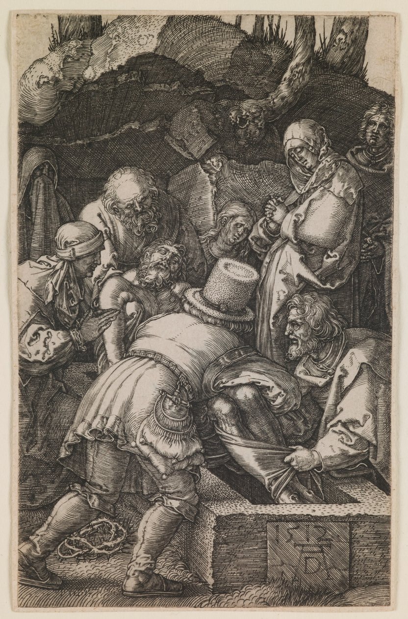 Depositie, uit de serie "De kleine passie". door Albrecht Dürer or Duerer