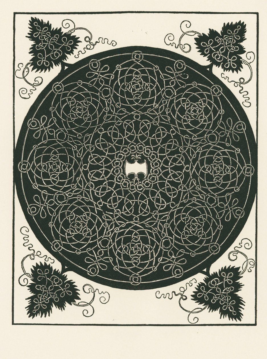 Knoop met lang zeshoekig middenstuk en ronde krullen door Albrecht Dürer or Duerer