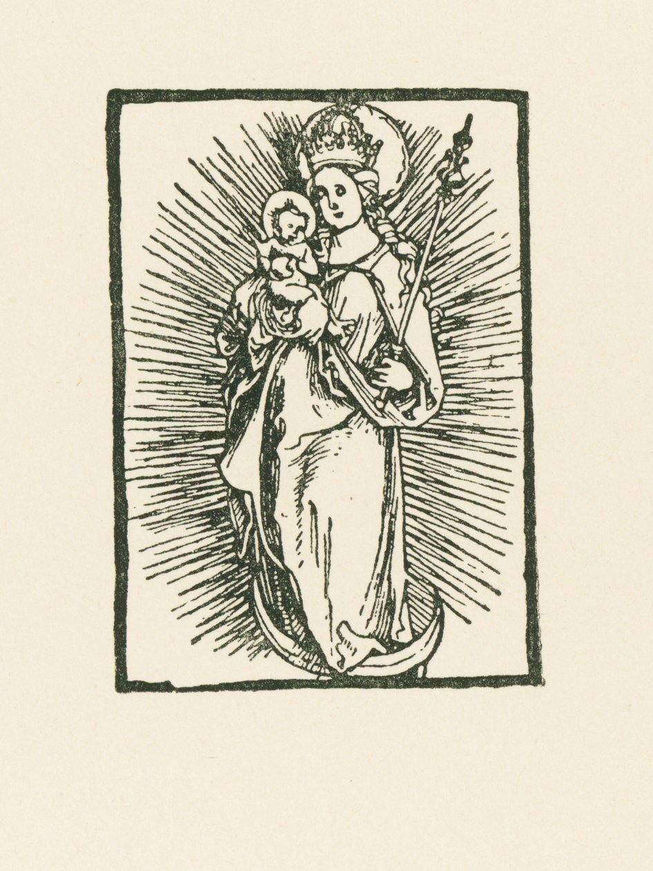 Maria Maagd als Koningin van de Hemel in de Zon door Albrecht Dürer or Duerer
