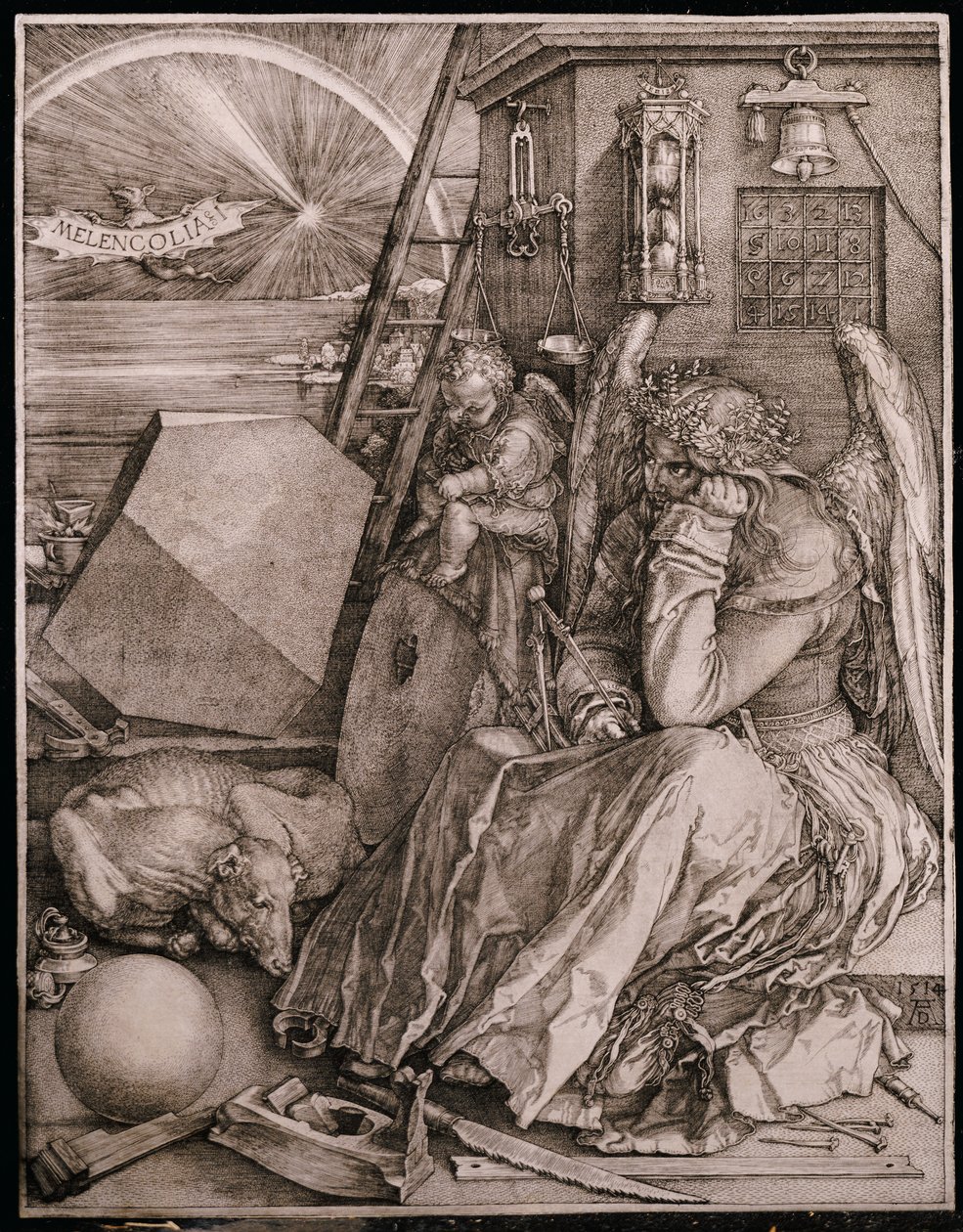 Melancholie, 1513 door Albrecht Dürer
