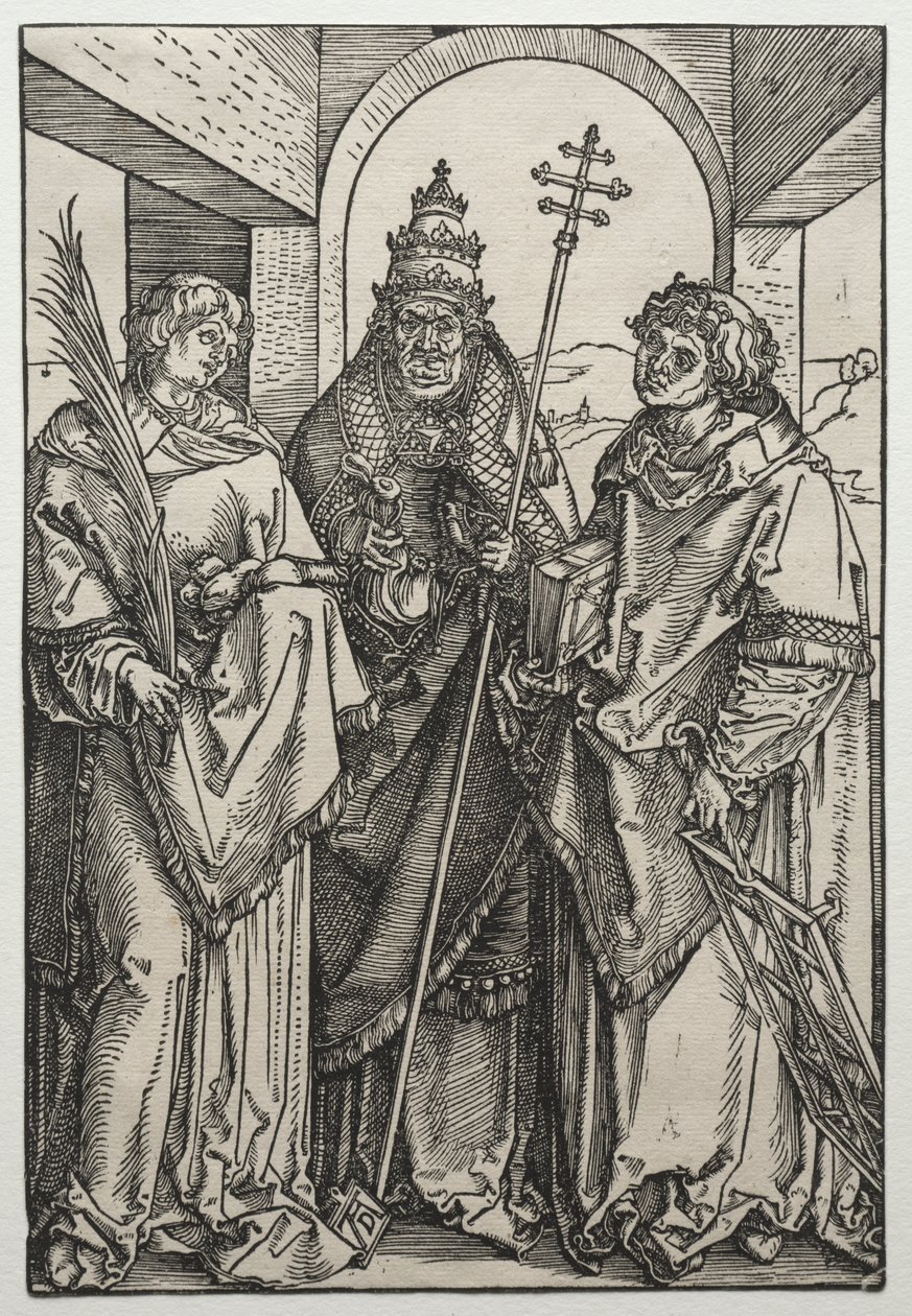 Heiligen Stefanus, Sixtus en Laurentius door Albrecht Dürer or Duerer