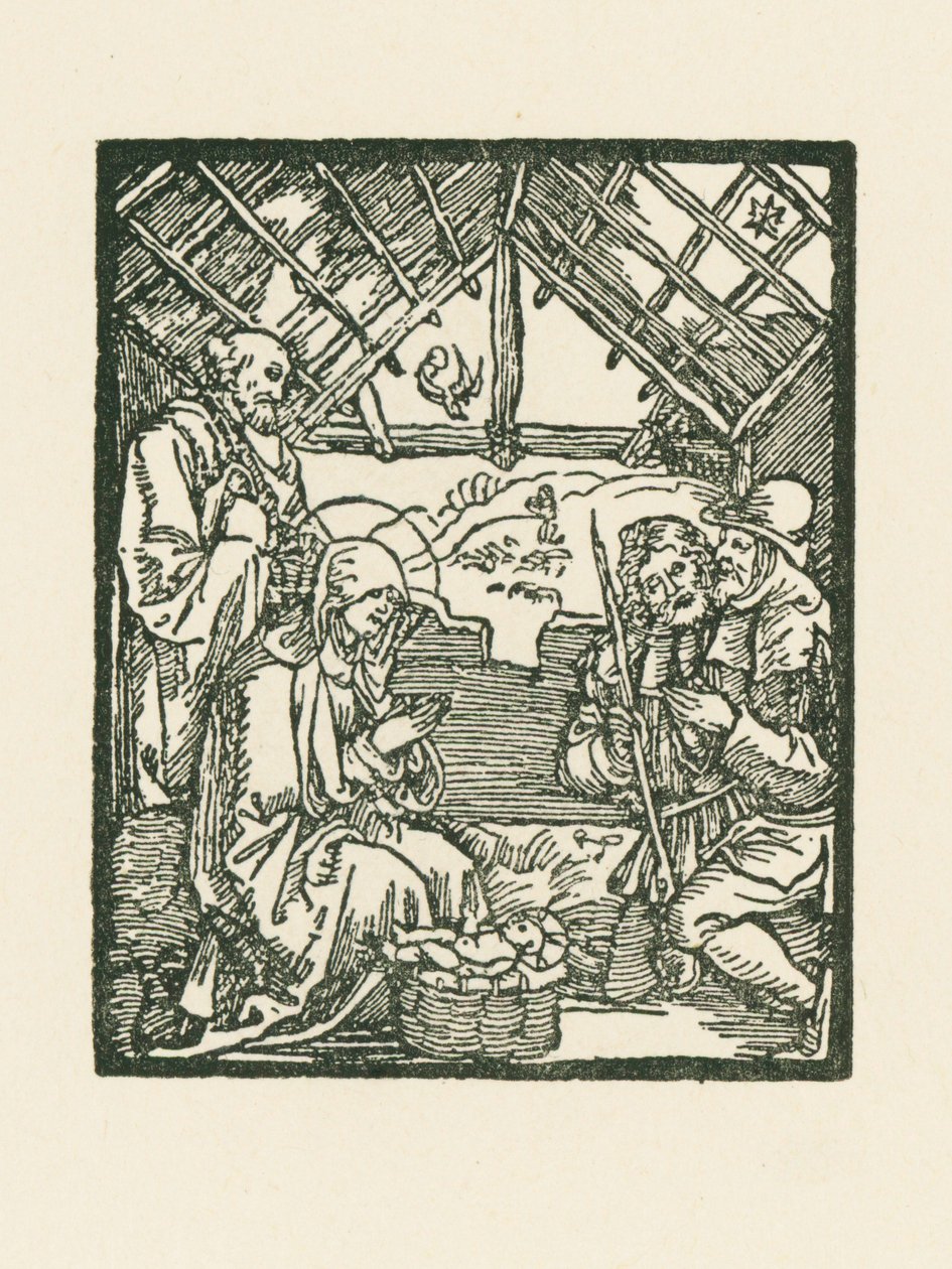 De aanbidding van de herders door Albrecht Dürer or Duerer