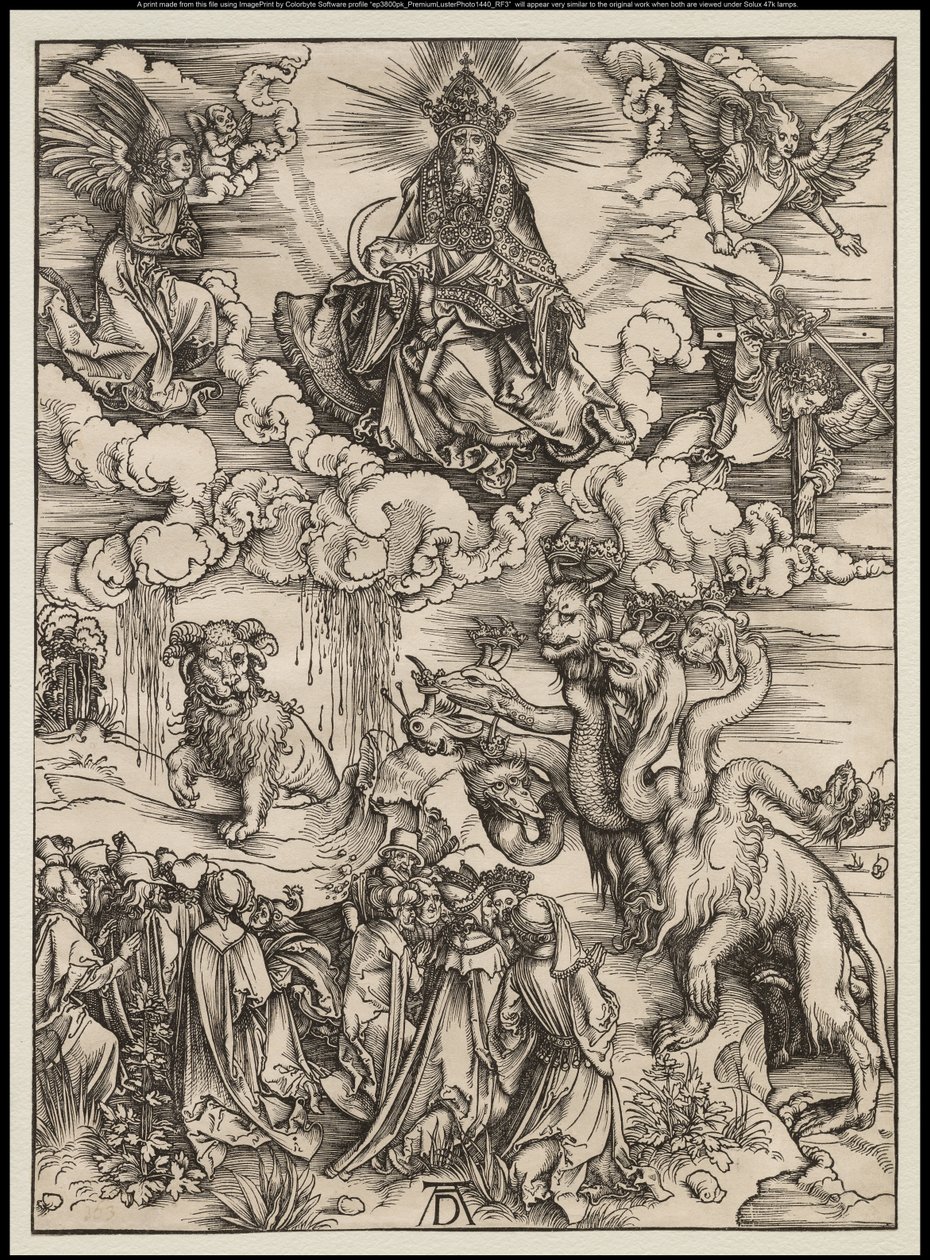 De Apocalyps: Het Beest met Twee Horens als een Lam door Albrecht Dürer