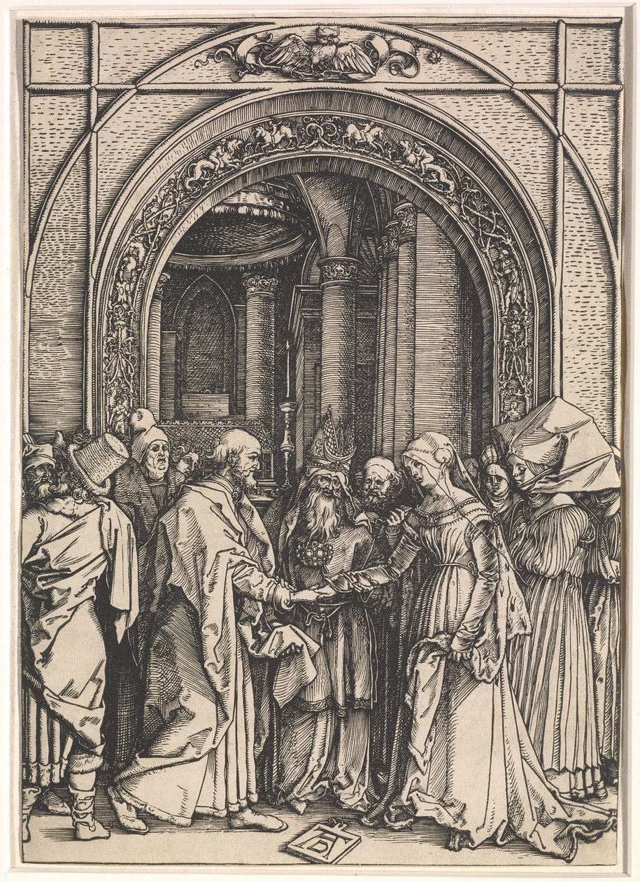 De verloving van de Maagd uit: Het leven van de Maagd, c.1504-05 door Albrecht Dürer