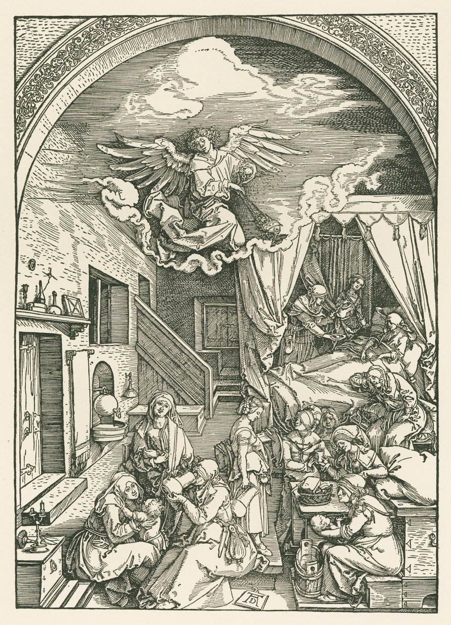 De Geboorte van de Maagd, c.1503 (houtsnede) door Albrecht Dürer or Duerer