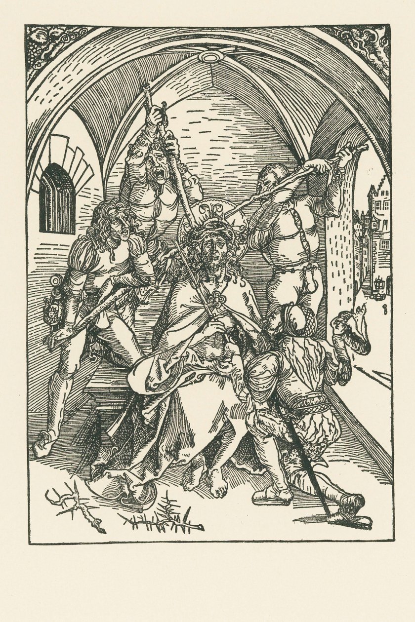 De doornenkroning, ca. 1500 (houtsnede) door Albrecht Dürer or Duerer