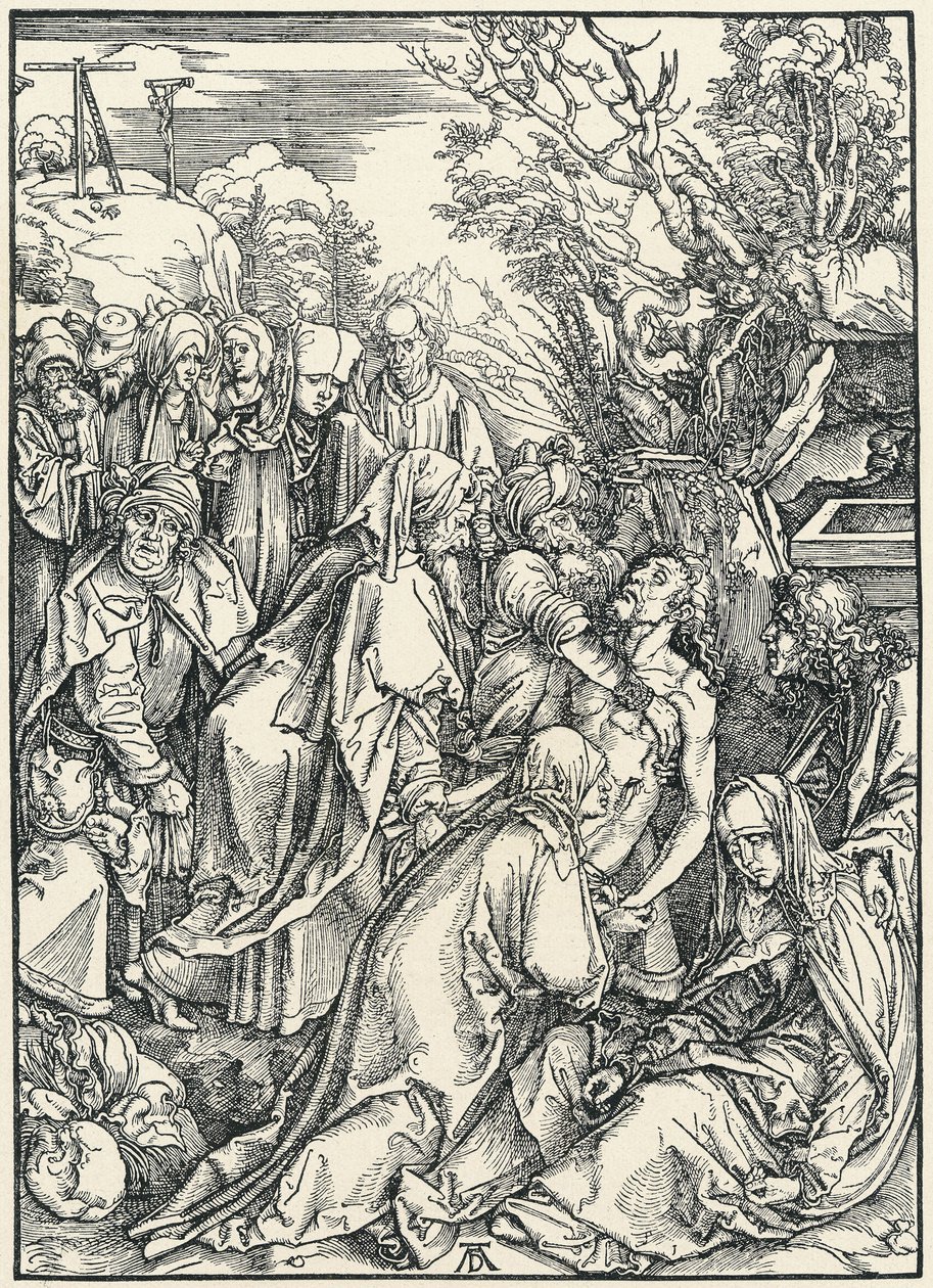 De Graflegging, uit de Grote Passie, c.1496-97 door Albrecht Dürer