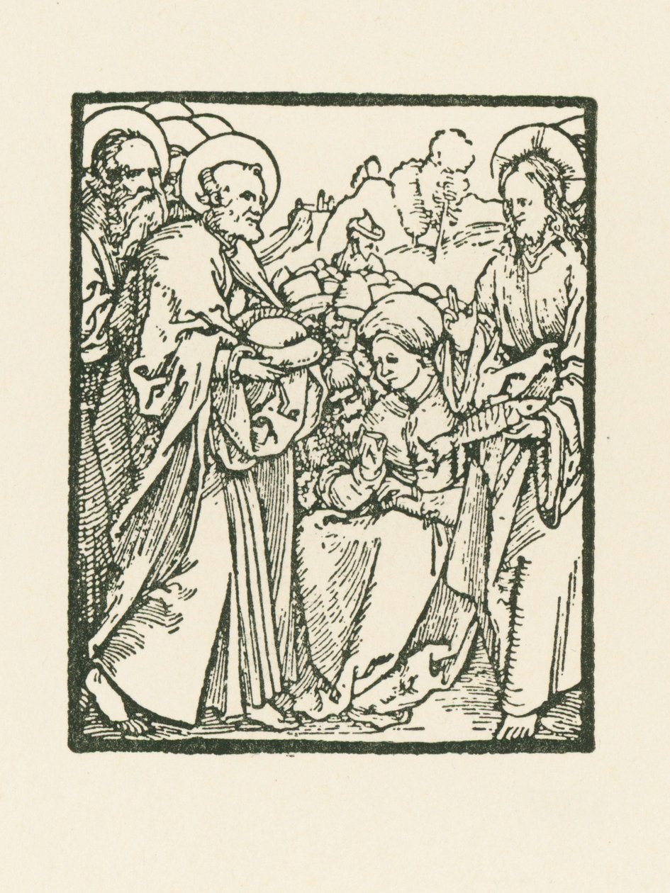 Het voeden van de vijfduizend door Albrecht Dürer or Duerer