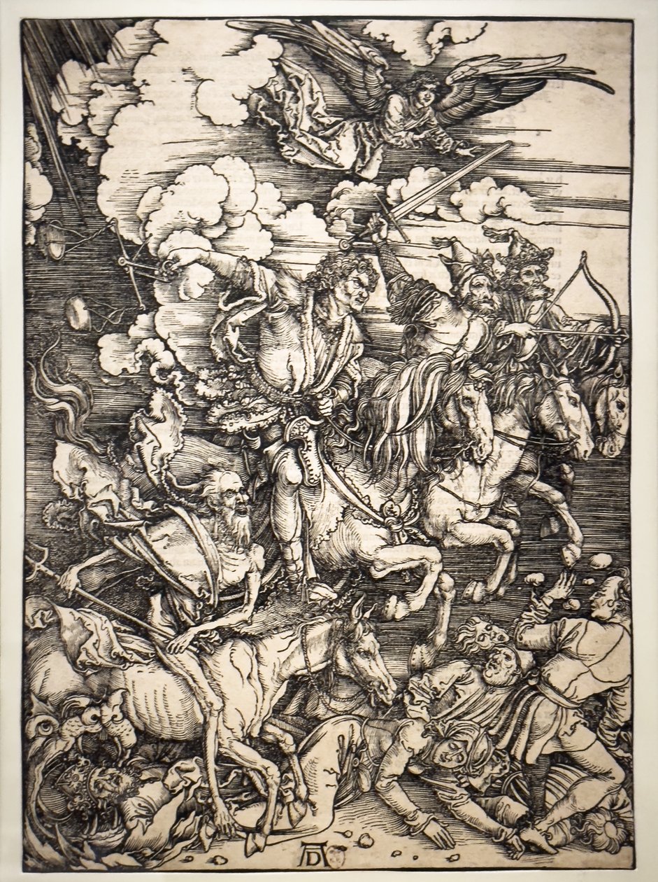 De vier ruiters van de Apocalyps door Albrecht Dürer or Duerer
