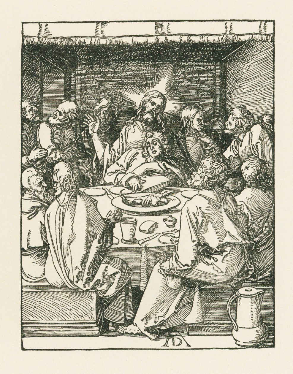Het laatste avondmaal, ca. 1508-09 (houtsnede) door Albrecht Dürer or Duerer