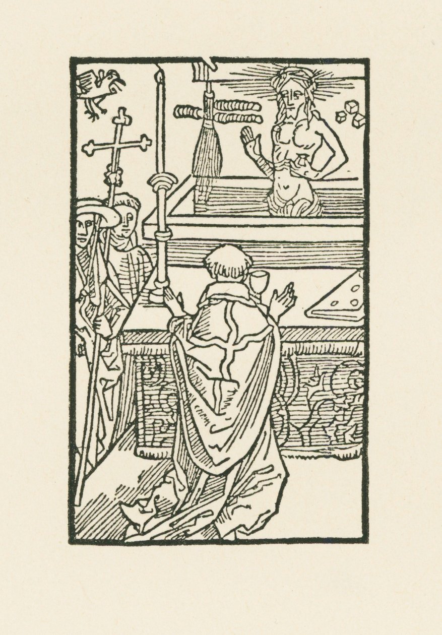 De mis van Sint Gregorius door Albrecht Dürer or Duerer