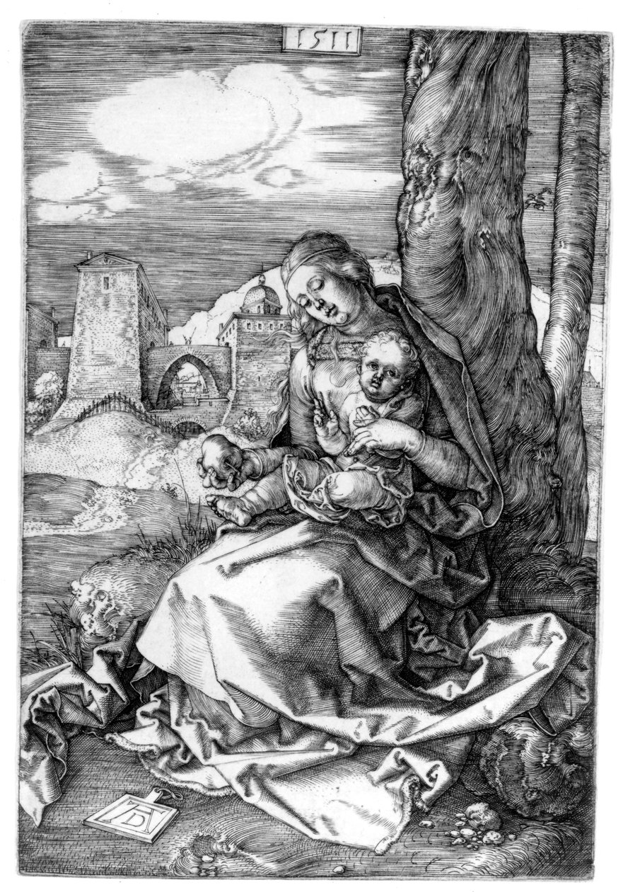 De Maagd en Kind met de Peer door Albrecht Dürer