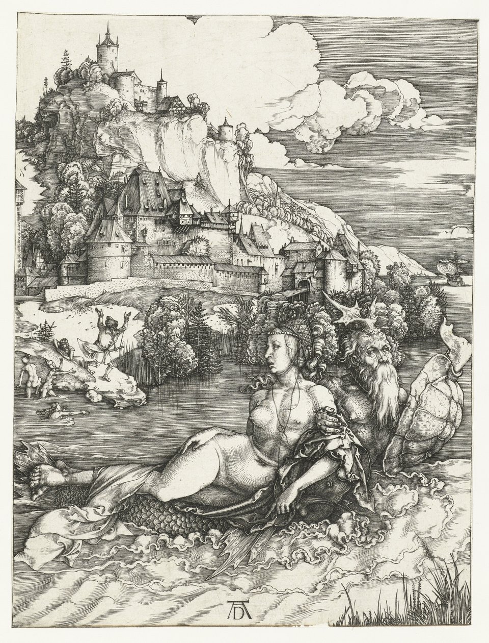 De ontvoering van Amymone door het zeemonster door Albrecht Dürer or Duerer