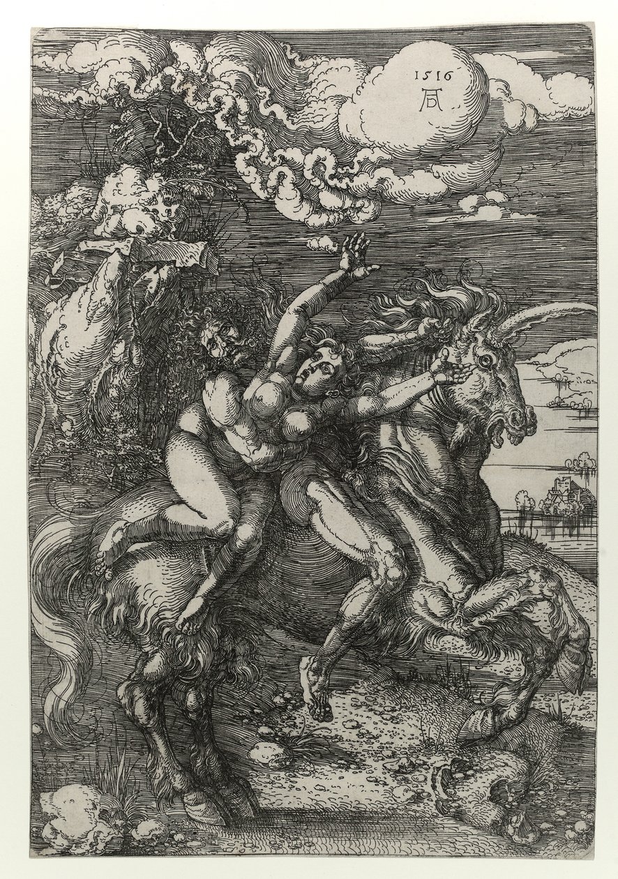 De ontvoering op de eenhoorn door Albrecht Dürer