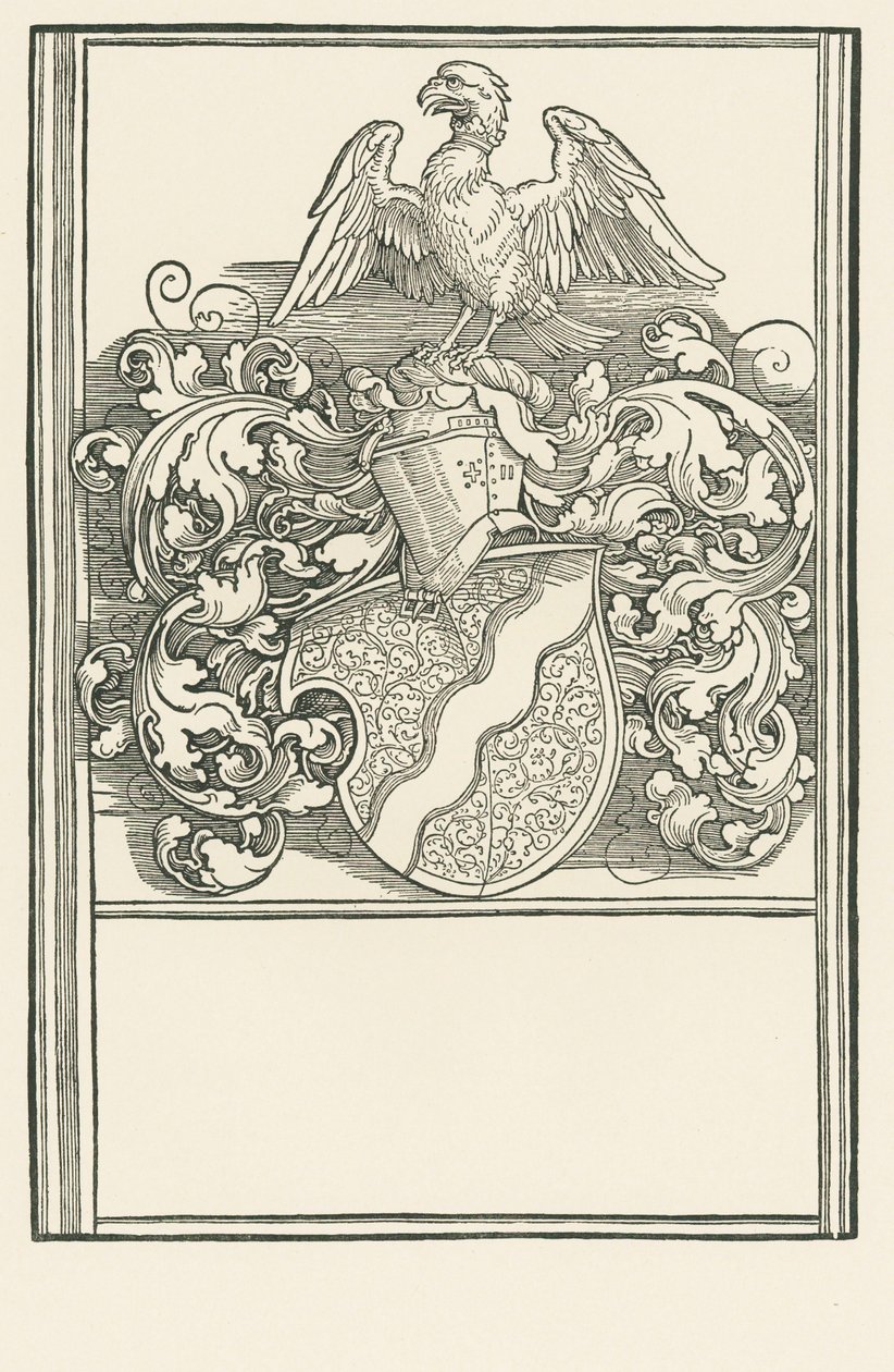 Het wapen van Michael Behaim, ca. 1518-20 (houtsnede) door Albrecht Dürer or Duerer