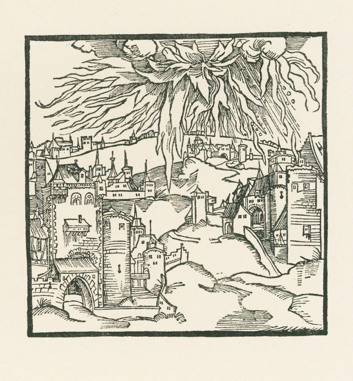 De vernietiging van Sodom en Gomorrha door Albrecht Dürer or Duerer