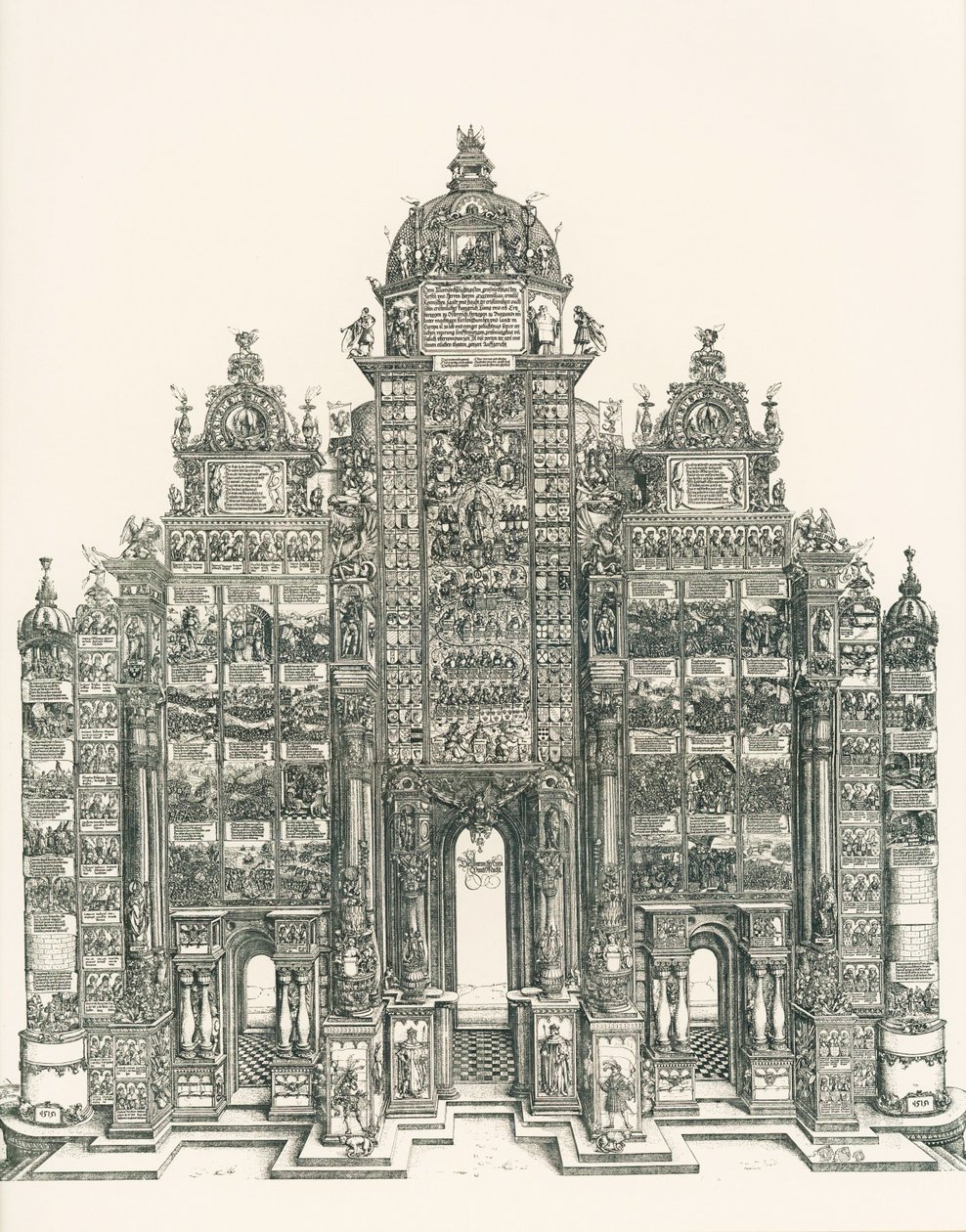 Triomfboog voor keizer Maximiliaan I door Albrecht Dürer or Duerer