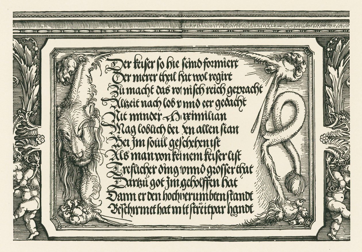 Triomfboog voor keizer Maximiliaan I door Albrecht Dürer or Duerer