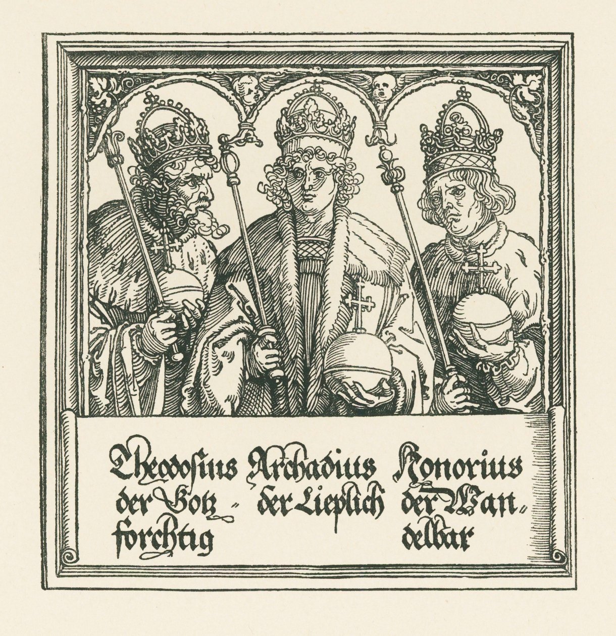 Triomfboog voor keizer Maximiliaan I door Albrecht Dürer or Duerer